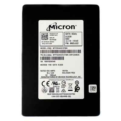 Накопитель SSD 2.5 Micron 512Gb MTFDDAK512TBN / 3D TLC / SATA III