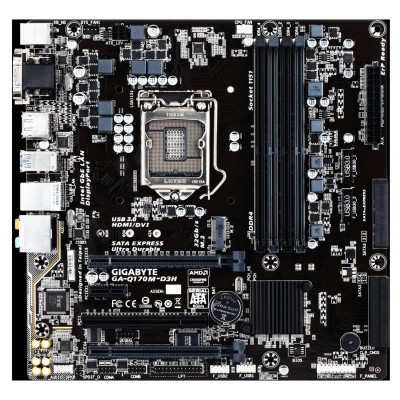 Б/У Материнская плата Gigabyte GA-Q170M-D3H mATX (s1151)