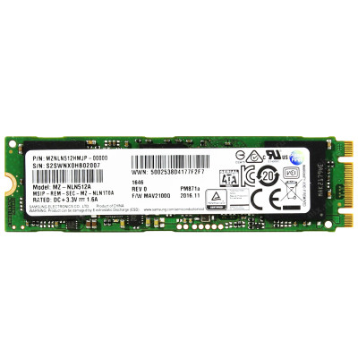 Б/У Накопитель SSD M.2 2280 512GB Samsung MZ-NLN512A / 3D TLC NAND / M.2 SATA