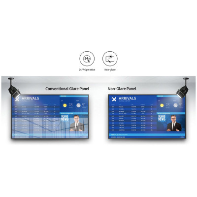 Монітор 43” Samsung Smart Signage QM43R / 3840x2160 UHD / WLED / Edge LED BLU / 8 мс / DVI, HDMI, DisplayPort / Клас А