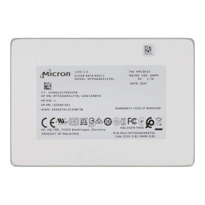 Накопитель SSD 2.5" 512GB Micron MTFDDAK512TDL / TLC / SATA III