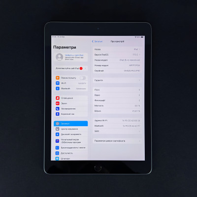 Планшет Apple A1893 iPad (6 Gen) 32GB Wi-Fi Space Grey (MR7F2FD/A) (DNQZ49UUGF8J)