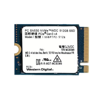 Накопичувач SSD M.2 2230 512GB WD SDBPTPZ-512 / 3D TLC NAND / 3D TLC NAND / 3D TLC NAND