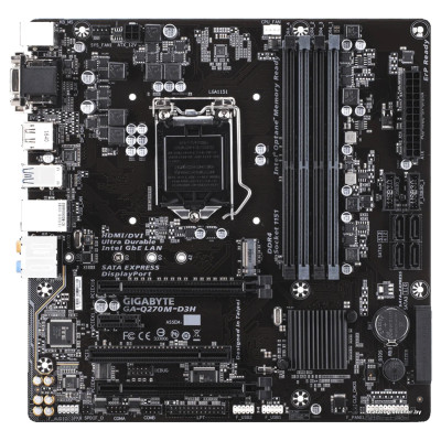 Б/У Материнская плата Gigabyte GA-Q270M-D3H mATX (s1151)