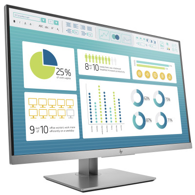 Б/У Монітор 27” HP E273 / 1920x1080 FullHD / WLED / IPS / 5 мс / VGA, HDMI, DisplayPort, USB hub / Клас А / Класс А /