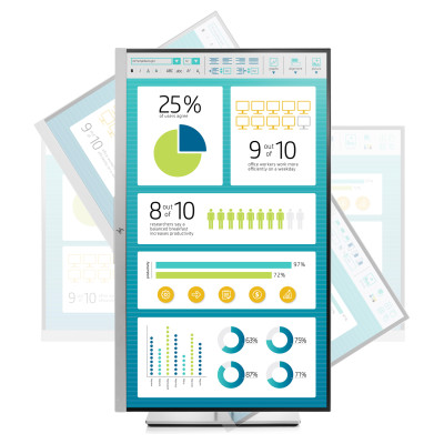 Б/У Монітор 27” HP E273 / 1920x1080 FullHD / WLED / IPS / 5 мс / VGA, HDMI, DisplayPort, USB hub / Клас А / Класс А /