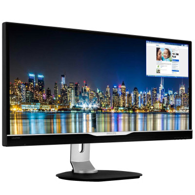 Б/У Монитор 29" Philips 298P4Q (QHD) / 2560x1080 Quad-HD / WLED / IPS / 14 мс / DVI, HDMI, DisplayPort, USB Hub / Класс Б /