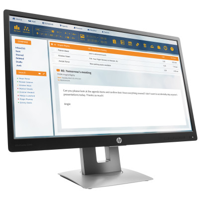 Б/У Монитор 24" HP EliteDisplay E240 / 1920x1080 FullHD / WLED / IPS / 7 мс / VGA, HDMI, DisplayPort, USB hub / Класс Б