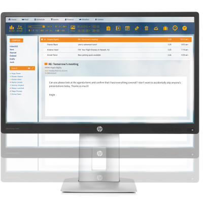 Б/У Монитор 24" HP EliteDisplay E240 / 1920x1080 FullHD / WLED / IPS / 7 мс / VGA, HDMI, DisplayPort, USB hub / Класс Б