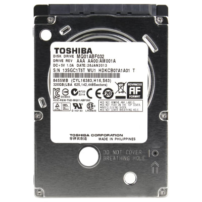 Жесткий диск TOSHIBA MQ01ABF032 2.5" / 320 ГБ / SATA III / 8 МБ / 5400 об/мин