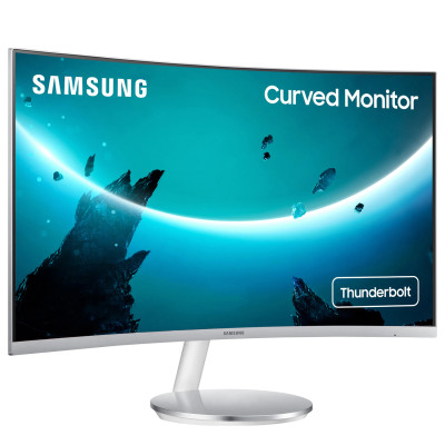 Монитор 27" Samsung C27F591F (LC27F591FDIXCI) / 1920x1080 FullHD / WLED / VA / 4 мс / VGA, HDMI, DisplayPort / Класс Б