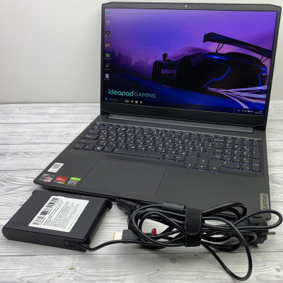 Б/У Игровой ноутбук Lenovo IdeaPad Gaming 3 15ACH6 / 15.6” 1920x1080 FullHD / AMD Ryzen 5 5600H / 16 ГБ / SSD 240 ГБ / NVIDIA GeForce RTX 3050 Ti 4Gb / Класс Б Б/У Игровой ноутбук Lenovo IdeaPad Gaming 3 15ACH6 / 15.6” 1920x1080 FullHD / AMD Ryzen 5 5600H / 16 ГБ / SSD 240 ГБ / NVIDIA GeForce RTX 3050 Ti 4Gb / Класс Б
