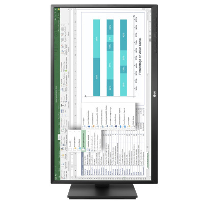 Б/У Монитор 27" LG 27BK550Y-B / 1920x1080 FullHD / WLED / IPS / 5 мс / VGA, DVI, HDMI, DisplayPort, USB Hub, Audio / Класс Б /