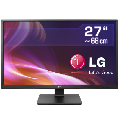 Б/У Монитор 27" LG 27BK550Y-B / 1920x1080 FullHD / WLED / IPS / 5 мс / VGA, DVI, HDMI, DisplayPort, USB Hub, Audio / Класс Б /