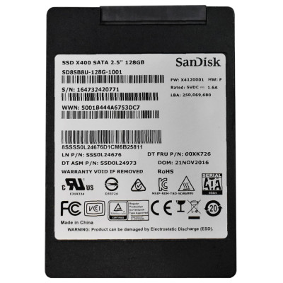 Накопитель SSD 2.5 Sandisk 128Gb SD8SB8U-128G-1001 / TLC / SATA III